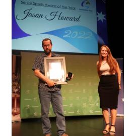 Jason Howard receives Senior Sports Award, January 2022
