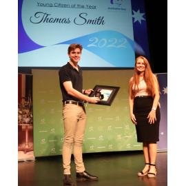 Thomas Smith receives Young Citizen of the Year Award, January 2022