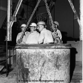 John Campbell Miles in K57 shaft, Mount Isa Mines, August 1962