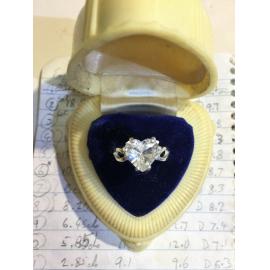 Topaz heart in sterling silver ring by Lapidary Club member, May 2018