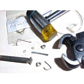 Lapidary Club's faceted topaz hearts ready to be set, April 2018