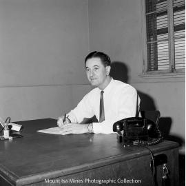 Postmaster Col Hayes, Mount Isa City, January 1964