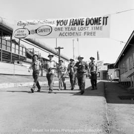 Lead Smelter accident free year, Mount Isa Mines, January 1964