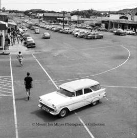 Street traffic, Mount Isa City, February 1964