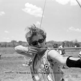 Yvonne Winsor at Gymkhana, Mount Isa, February 1964