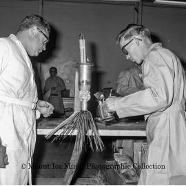 Wire Armour Paper Lead Electrical Jointing by Apprentices, Mount Isa Mines, June 1964