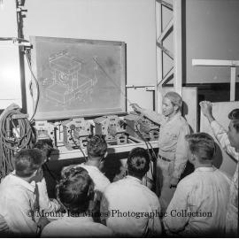 Apprentice Boilermakers at Apprentice Workshop, Mount Isa Mines, July 1964