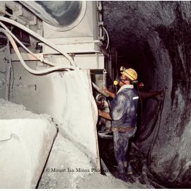Mobile miner, Mount Isa Mines, September 1986