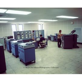 Tapes and disk drives in Computer Building, Mount Isa Mines, April 1971