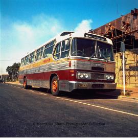 Tourist bus, Miles End, c.1970s