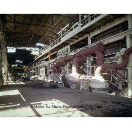 Lead smelter blast furnaces, Mount Isa Mines, c.1970s
