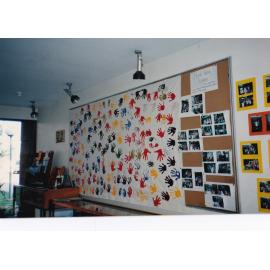 Hand print art display, Mount Isa City Library