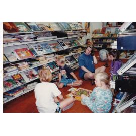 Children playing board game, Mount Isa City Library