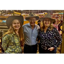 Mayor Danielle Slade, Prime Minister Anthony Albanese and Queensland Premier Annastacia Palaszczuk, Mount Isa Mines Rodeo, August 2023