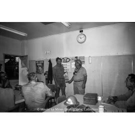 Safety award presentation, Mount Isa Mines, August 1969