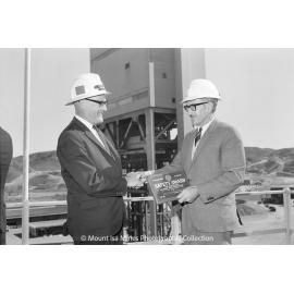 Queensland Safety Award presentation, Mount Isa Mines, August 1969