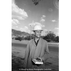 The 14,000th visitor visiting Mount Isa Mines in 1969, December 1969