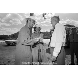 The 14,000th visitor visiting Mount Isa Mines in 1969, December 1969