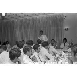 MIM farewell dinner for university students vacation employment, Mount Isa City, January 1970