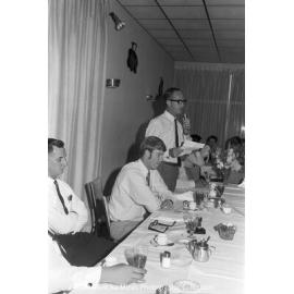 MIM farewell dinner for university students vacation employment, Mount Isa City, January 1970