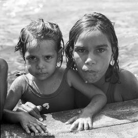 Aboriginal children's picnic at Warrina Park, Lake Moondarra, March 1970