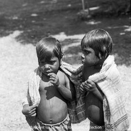 Aboriginal children's picnic at Warrina Park, Lake Moondarra, March 1970