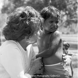 Aboriginal children's picnic at Warrina Park, Lake Moondarra, March 1970