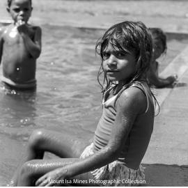 Aboriginal children's picnic at Warrina Park, Lake Moondarra, March 1970