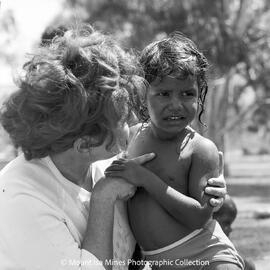 Aboriginal children's picnic at Warrina Park, Lake Moondarra, March 1970