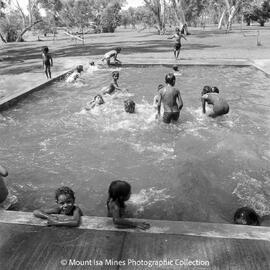Aboriginal children's picnic at Warrina Park, Lake Moondarra, March 1970