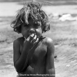 Aboriginal children's picnic at Warrina Park, Lake Moondarra, March 1970