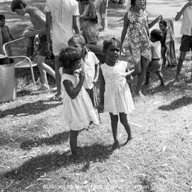 Aboriginal children's picnic at Warrina Park, Lake Moondarra, March 1970