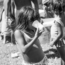 Aboriginal children's picnic at Warrina Park, Lake Moondarra, March 1970