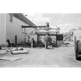 Compressed air receiver tank at A10S X41, Mount Isa Mines, February 1970