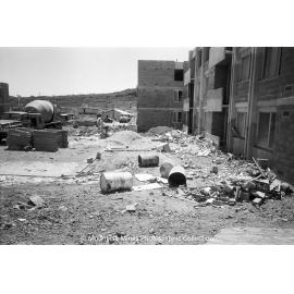 Flats under construction, Parkside, February 1970