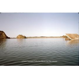 Lake Moondarra ski jump dam wall and spillway, July 1963