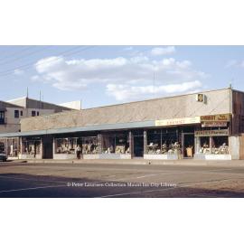 C.O McCarthy store after renovations and Lindsay G. Menzies Chemist, May 1962