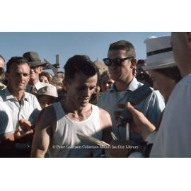 Foot race winner, Mount Isa Industrial Fair, Spear Creek, June 1962