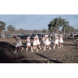 Marching girls, Mount Isa Industrial Fair, Spear Creek, June 1962