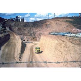 Black Rock Open Cut access road, Mount Isa Mines, May 1963