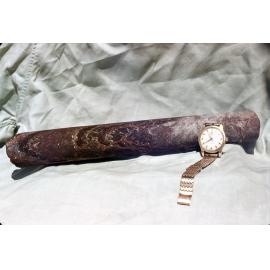 Diamond drill core with native copper, c.1956