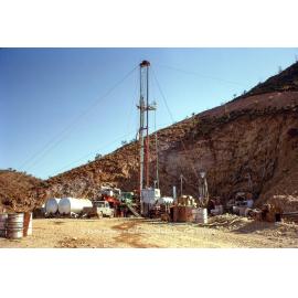 Florasol drill rig at Z31 vent shaft site, Mount Isa Mines, July 1963