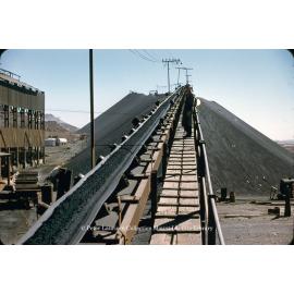 Lead slag conveyor, Mount Isa Mines, c.1956