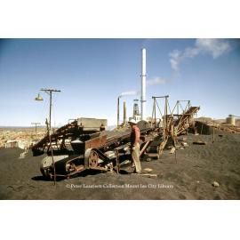 Lead Smelter slag conveyor on Mount Haney, Mount Isa Mines, July 1956