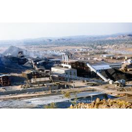 Copper Smelter under construction and Mines Power Station, and Lead Smelter, Mount Isa Mines, August 1951