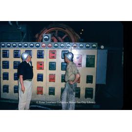 Electrical control panel at Mill, Mount Isa Mines, c.1956