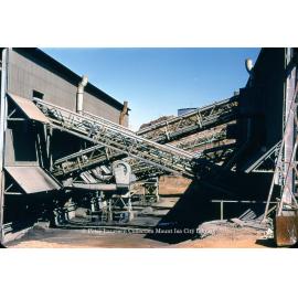 Crusher feed and return conveyors at Mill, Mount Isa Mines, July 1956